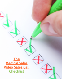 medical sales video sales call checklist